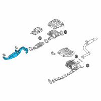 OEM Kia Sedona Front Muffler Assembly Diagram - 286104D600