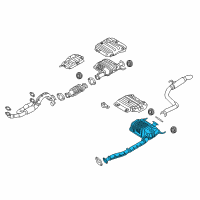 OEM 2012 Kia Sedona Main Muffler Assembly Diagram - 287204D600