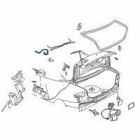 OEM 1998 Pontiac Sunfire Hinge Asm-Rear Compartment Lid Diagram - 12574856