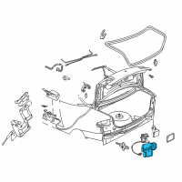 OEM 1998 Chevrolet Cavalier Rear Compartment Lid Lock Assembly Diagram - 16637249