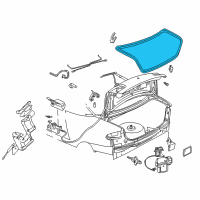 OEM 1999 Pontiac Sunfire Weatherstrip Asm-Rear Compartment Lid *Black Diagram - 22637654