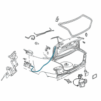 OEM 1998 Chevrolet Cavalier Cable, Rear Compartment Lid Latch Release Diagram - 22595579