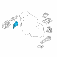 OEM Nissan Cube Front Engine Mount Bracket, Right Diagram - 11232-ED800