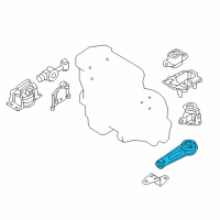 OEM Nissan Cube Rear Engine Mounting Buffer Assembly Diagram - 11360-ED000