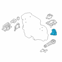 OEM Nissan Cube Front Engine Mounting Bracket, Driver Side Diagram - 11253-ED100