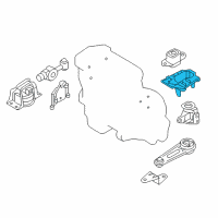 OEM Nissan Versa Engine Mounting Support, Driver Side Diagram - 11254-1KA0A