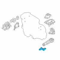 OEM Nissan Cube Rear Engine Mount Bracket Diagram - 11332-ED100