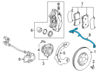 OEM Cadillac CT5 Brake Hose Diagram - 84650753