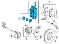 OEM Cadillac CT5 Caliper Diagram - 84740707