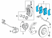 OEM 2021 Cadillac CT5 Front Pads Diagram - 84776458