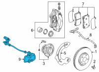 OEM 2021 Cadillac CT5 Front Speed Sensor Diagram - 84878466