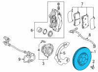 OEM Cadillac CT5 Rotor Diagram - 22991317