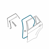 OEM 2010 BMW X6 Door Weatherstrip, Rear Right Diagram - 51-76-7-221-844