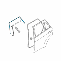 OEM 2013 BMW X6 Gasket, Door Joint, Roof, Door Rear Left Diagram - 51-76-7-310-321