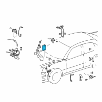 OEM 2005 Lexus SC430 Computer, Suspension Control Diagram - 89293-50130