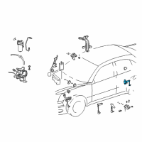 OEM Lexus LS430 Sensor Sub-Assy, Height Control, Rear LH Diagram - 89408-50060