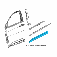 OEM 2017 Jeep Compass Molding-Front Door Diagram - 5UP24RXFAB