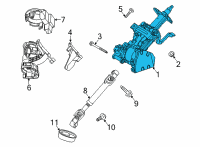 OEM 2022 Ford Maverick COLUMN ASY - STEERING Diagram - NZ6Z-3C529-E