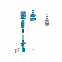 OEM 2007 Honda Fit Shock Absorber Assembly, Left Front Diagram - 51602-SLN-A04