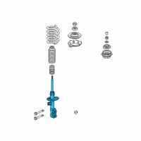 OEM Honda Fit Shock Absorber Unit, Left Front Diagram - 51606-SLN-A13