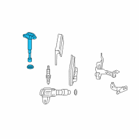 OEM Honda Civic Coil, Plug Hole Diagram - 30520-RRA-007