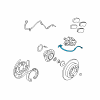 OEM 2007 Hyundai Entourage Hose-Brake Rear, LH Diagram - 58737-4D550