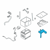 OEM 2015 Nissan Murano Bracket-Battery Support Diagram - F4160-5AAMH