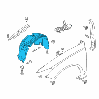 OEM Lincoln Fender Liner Diagram - DP5Z-16103-A