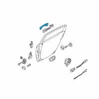 OEM 2007 Kia Amanti Rear Door Outside Handle Assembly, Right Diagram - 836603F001