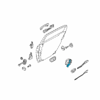 OEM Kia Amanti Rear Door Lock Actuator, Left Diagram - 957453F000