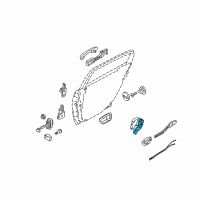 OEM Kia Amanti Rear Door Latch Assembly, Left Diagram - 814103F000
