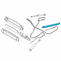 OEM 2010 BMW M6 Left Hydraulic Cylinder, Soft-Top Lid Diagram - 54-34-7-019-805