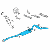 OEM Chevrolet Silverado 1500 Muffler & Pipe Diagram - 23241281