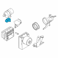 OEM 2002 BMW 525i Yaw Rate Speed Sensor Diagram - 34-52-6-753-694