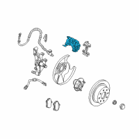 OEM Kia Spectra Front Caliper, Right Without Pad Diagram - 0K2N349980