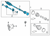 OEM Toyota Sienna Axle Assembly Diagram - 43410-08150