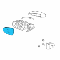 OEM 2020 Hyundai Elantra Glass Holder Assembly-Outside Rear View, RH Diagram - 87621-F3050