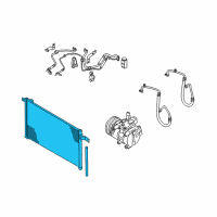 OEM Kia Rio Condenser Assembly Diagram - 976061G000