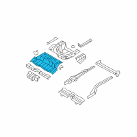 OEM 2007 Hyundai Azera Panel Assembly-Rear Floor, Front Diagram - 65512-3L200