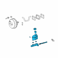 OEM 2002 Toyota Tacoma Brake Master Cylinder Sub-Assembly Diagram - 47201-04060