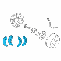 OEM Kia Optima Rear Brake Shoe & Lining Kit Diagram - 583053CA00