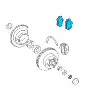 OEM Chevrolet K2500 Front Pads Diagram - 19167290