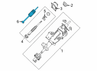 OEM 2021 Nissan Frontier Joint-Steering Lower Diagram - 48080-EA00A