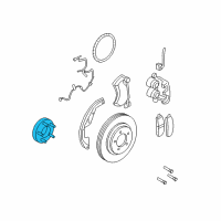 OEM 2009 Ford Explorer Hub & Bearing Diagram - G2MZ-1104-E