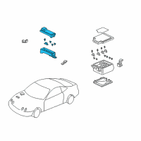 OEM 1999 Acura Integra Box Assembly, Absfuse Diagram - 38230-ST5-003