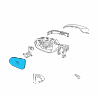 OEM Kia Sorento Outside Rear View G/Holder Assembly, Left Diagram - 87611C6020