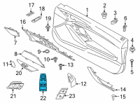 OEM 2017 BMW 740i xDrive Switch Window Lifter Regulator Diagram - 61-31-9-299-457