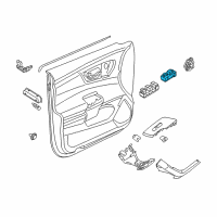 OEM 2019 Nissan Pathfinder Switch Assy-Power Window, Assist Diagram - 25411-3TA1B