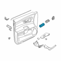 OEM 2017 Nissan Altima Switch Assy-Power Window, Main Diagram - 25401-3TA5A