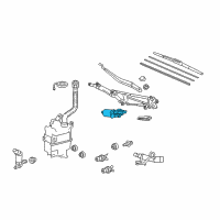 OEM 2013 Lexus LS460 Motor Assy, Windshield Wiper Diagram - 85110-58090